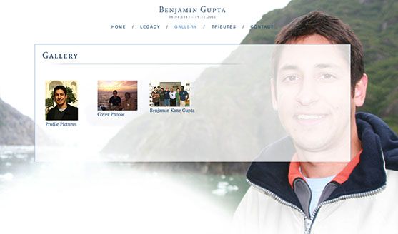 Ben Gupta Memorial Website - 3